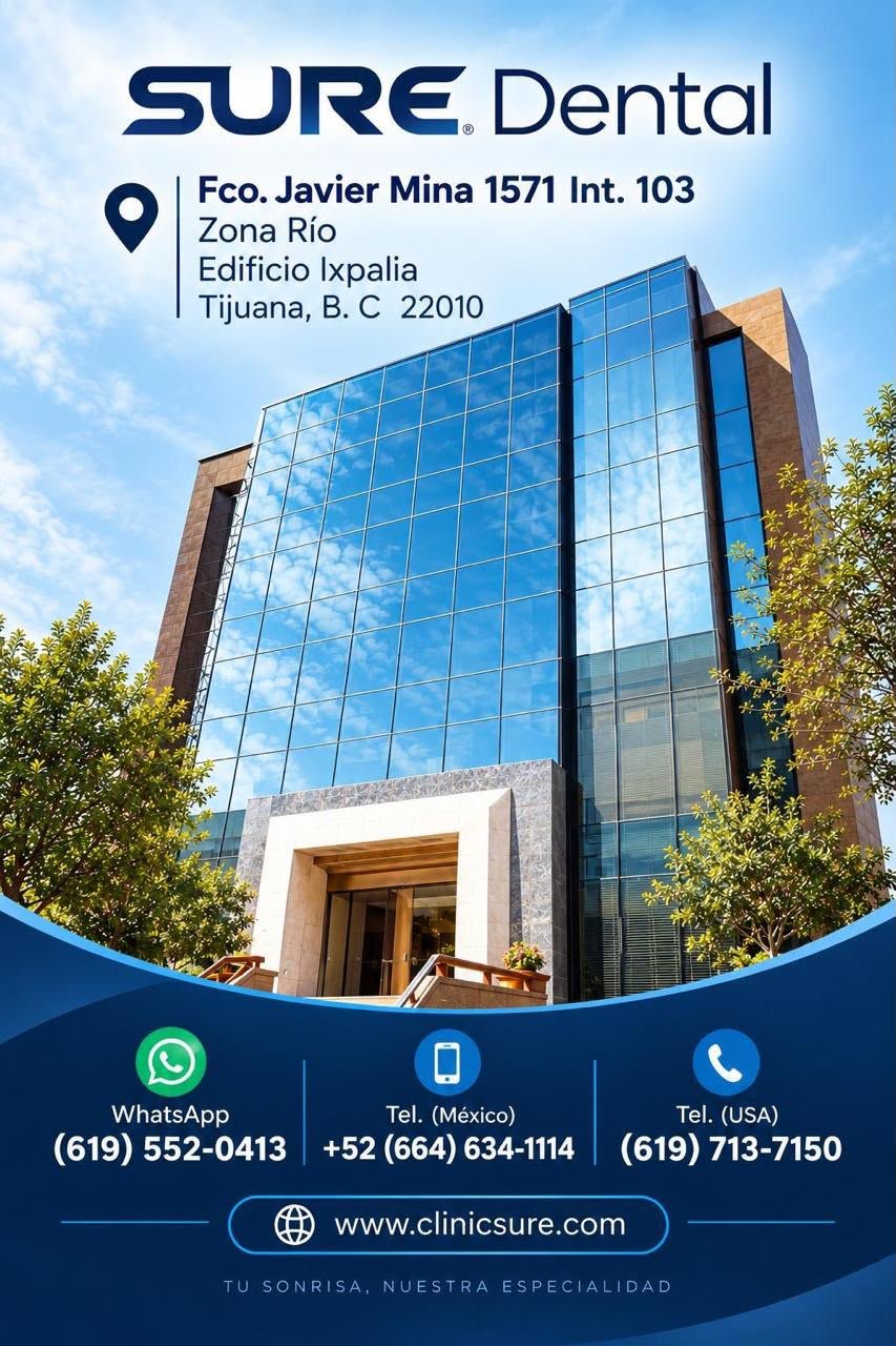 Edificio Ixpalia en Zona Río, Tijuana, donde se ubica Sure Dental: Fco. Javier Mina 1571 Int. 103